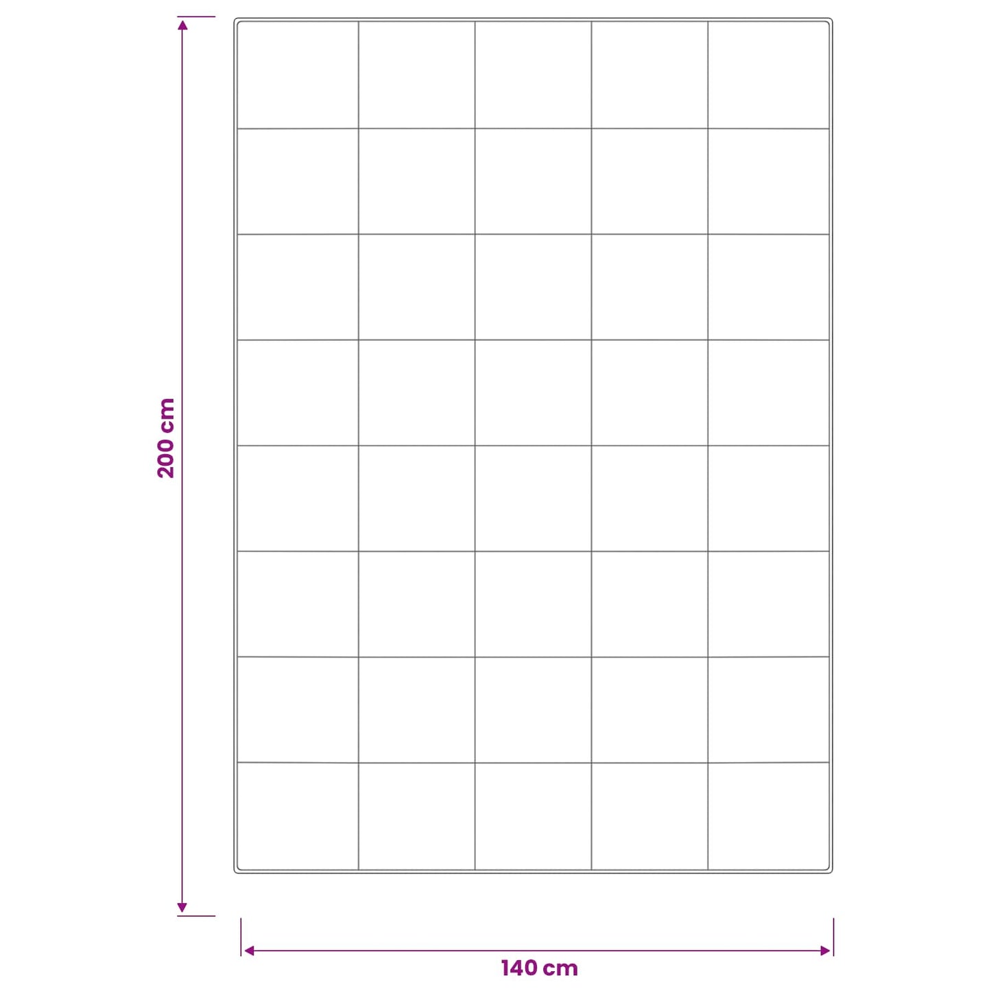 Dekbed TRIER 140x200 cm 4 seizoenen 220 GSM Wit Hypoallergeen