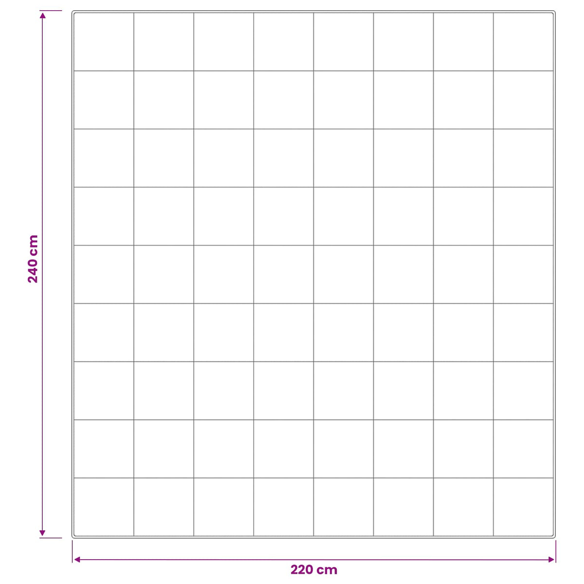 Dekbed TRIER 220x240cm 4 seizoenen 140+220GSM Wit