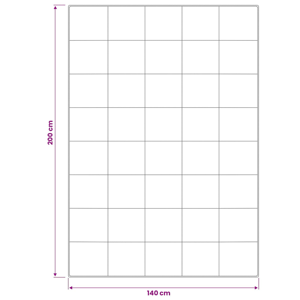 Dekbed 140x200 cm Winter 450 GSM Australisch Wol Wit