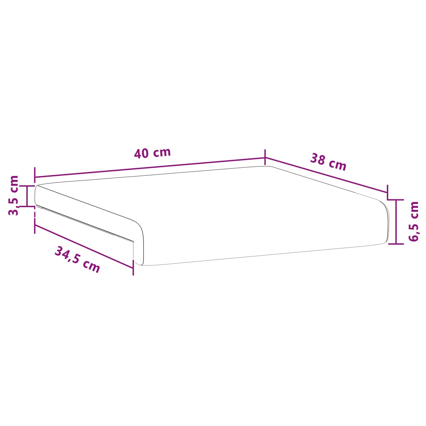 Bankkussen 2 st Microvezel Crèmekleurig Diepte 35 cm