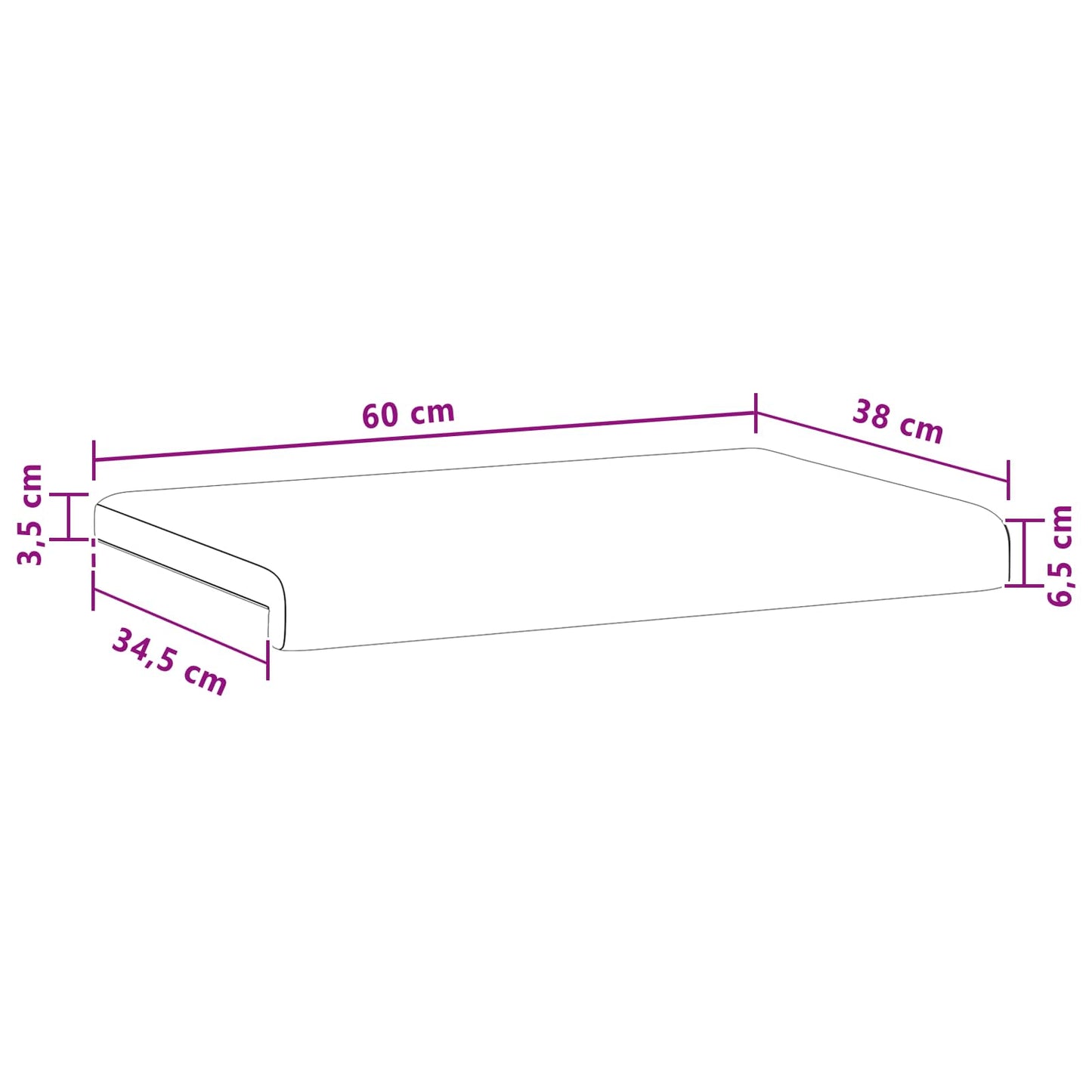 Bankkussen Microvezel Beige Diepte 35 cm