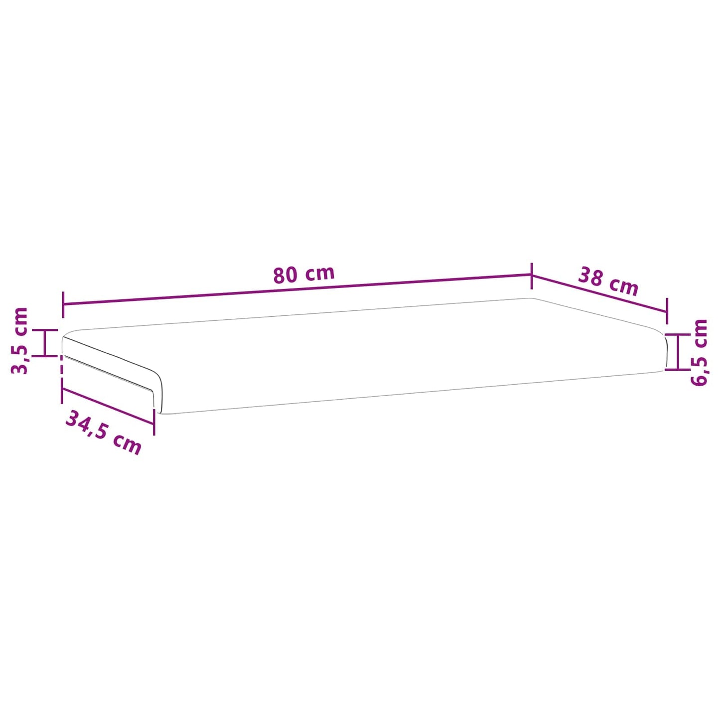 Bankkussen Microvezel Beige Diepte 35 cm