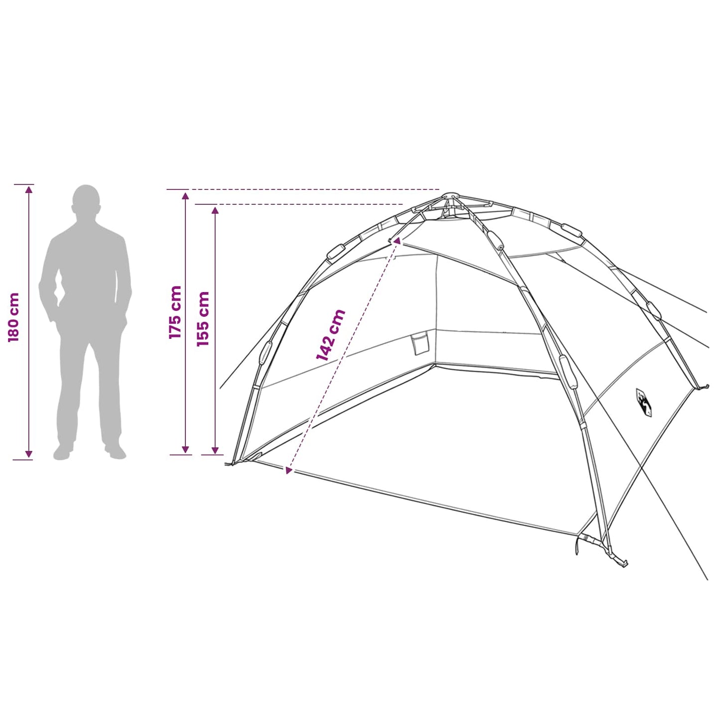 Vis tent Snelle Vrijgave 4-persoons Lichte Camouflage