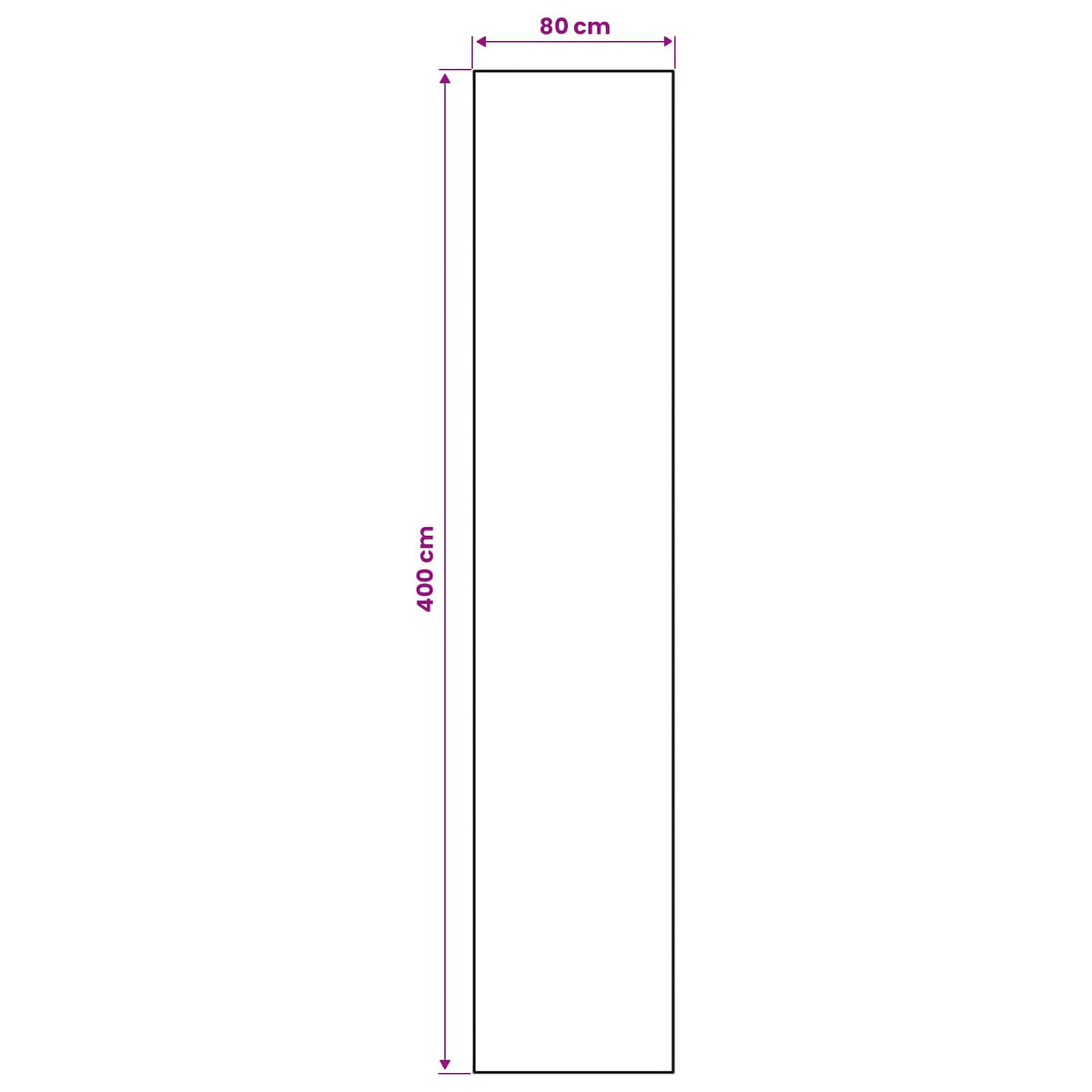 Vloerkleedloper LESAKA Zwart en wit 80 x 400 cm Diamantvelours
