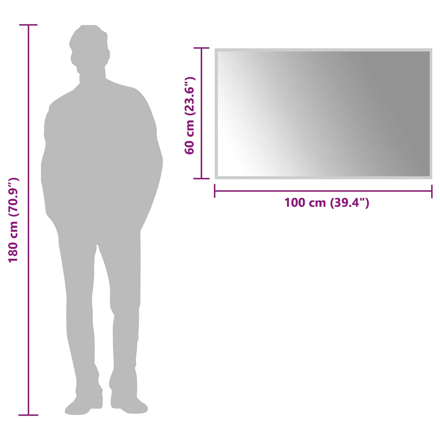 LED Badkamer Spiegel Transparant 100 x 60 cm gehard glas
