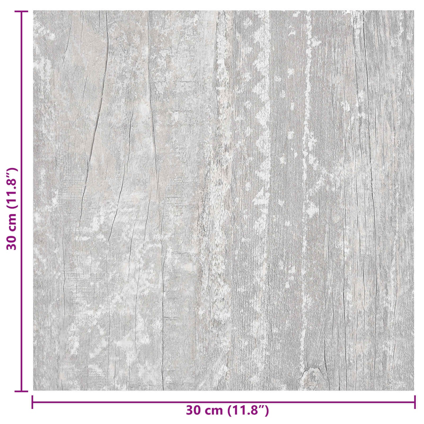 Zelfklevende Vloerplanken 30,5 x 30,5 cm 20 pcs PVC Grijs