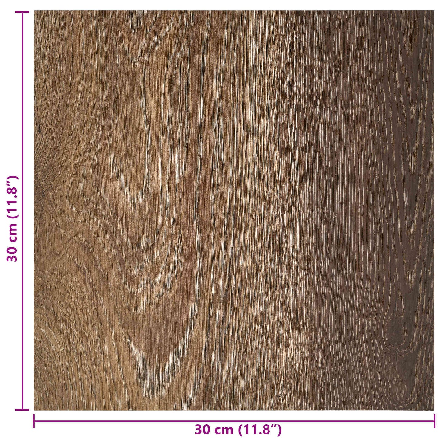 Zelfklevende Vloerplanken 30,5 x 30,5 cm 20 pcs PVC Bruin