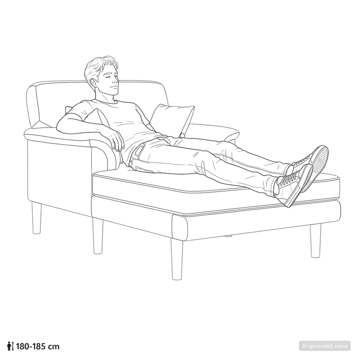 Chaise longue Donkergrijs fluweel