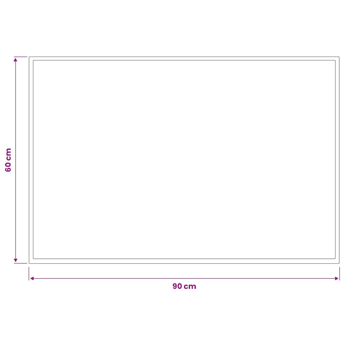 Deurmat Lichtgrijs 90 x 60 cm 100% Polyamide