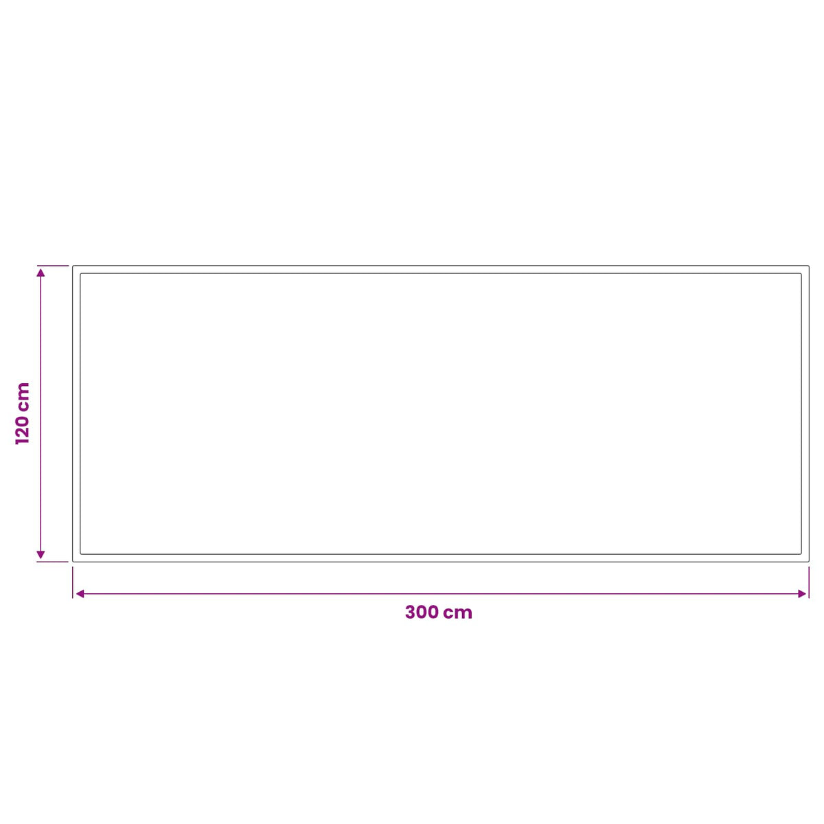 Deurmat Lichtgrijs 300 x 120 cm 100% Polyamide