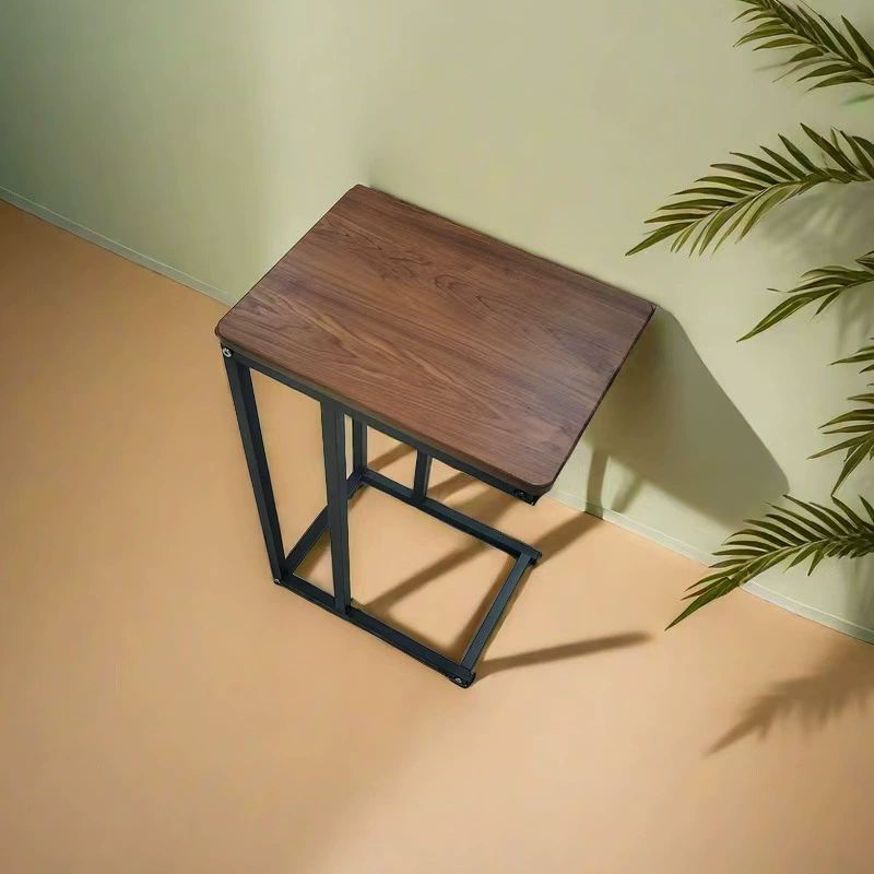 Ceruzo Bijzettafel - Banktafeltje - Metaal En Mdf - Bruin