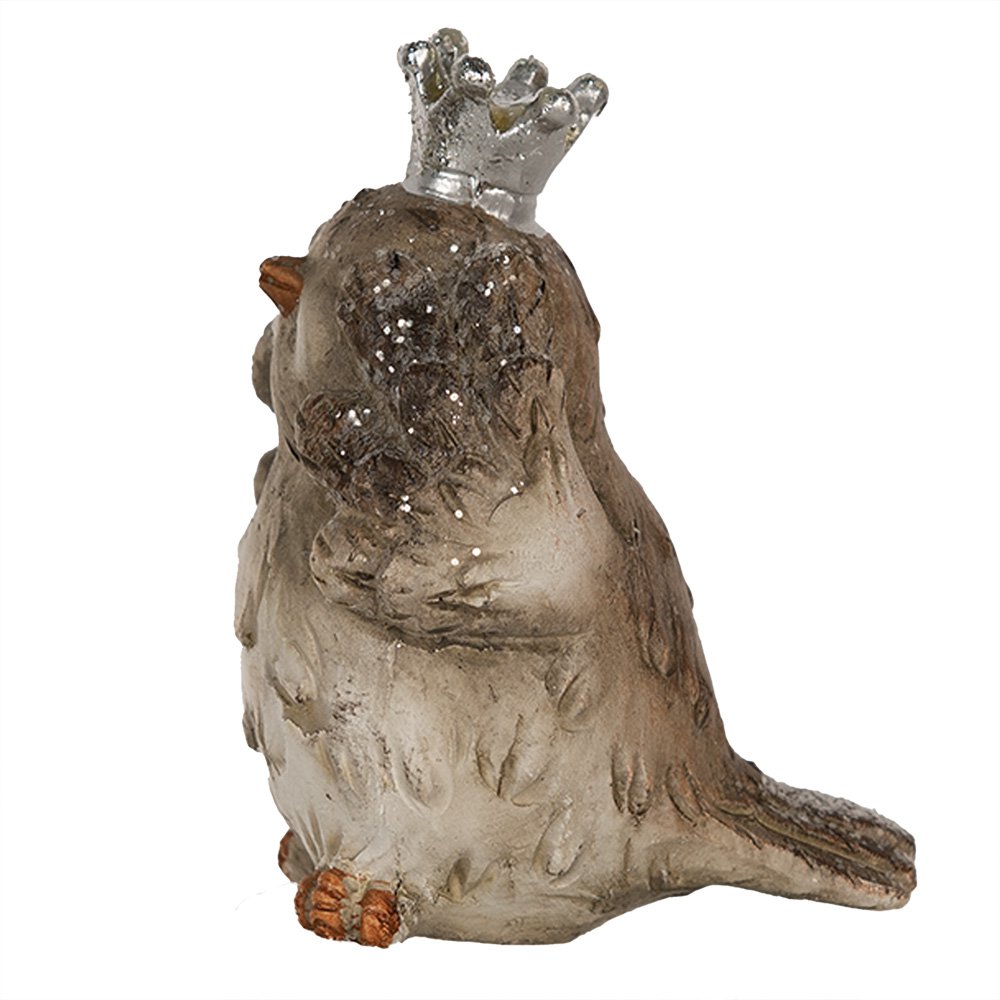 Decoratie Beeld Vogel 8 cm Beige Polyresin