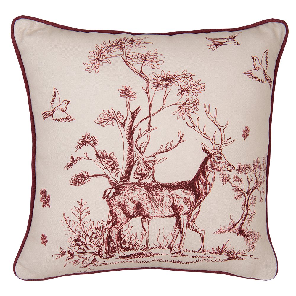 Kussenhoes Wit Roze, Katoen 40x40 cm