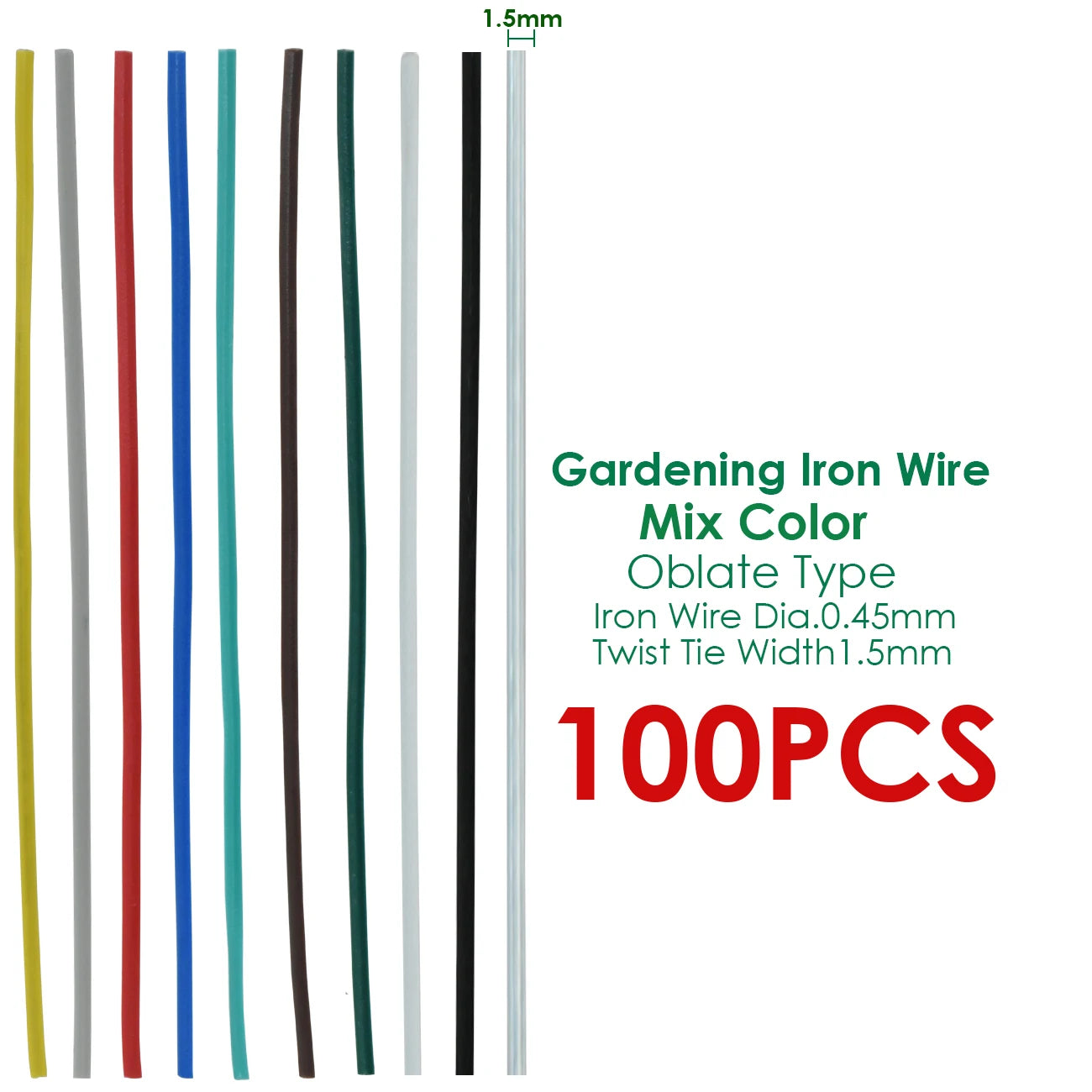 Draaibinders plantenondersteuning 100 stuks gecoat metaaldraad