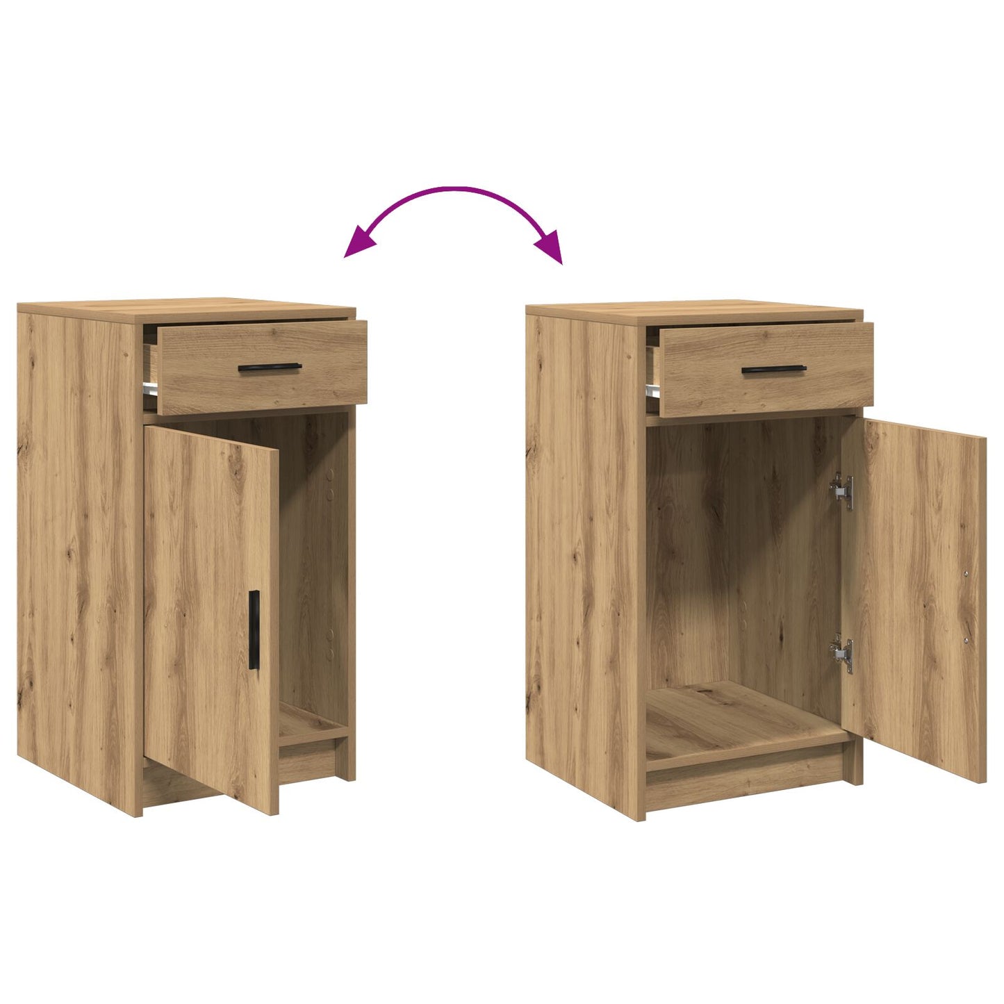 Dressoir 40X41X75 Cm Bewerkt Hout Artisan eiken