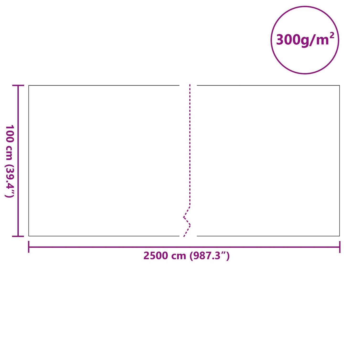 Vijver Fleece 300 g/㎡ 1 x 25 m