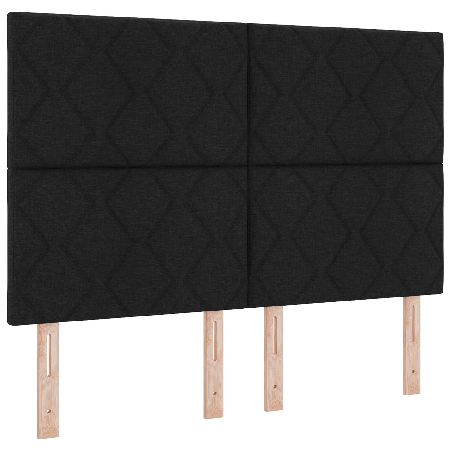 Hoofdbord Diamantblokken Ontwerp Zwart 160 cm Stof