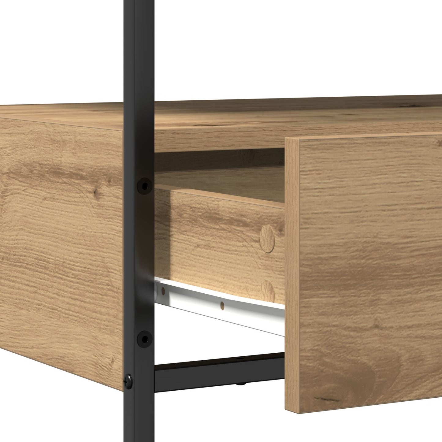 Console Tafel Artisan Eik Gelaagd Hout En Staal Artisan eiken 75 x 40 x 75 cm