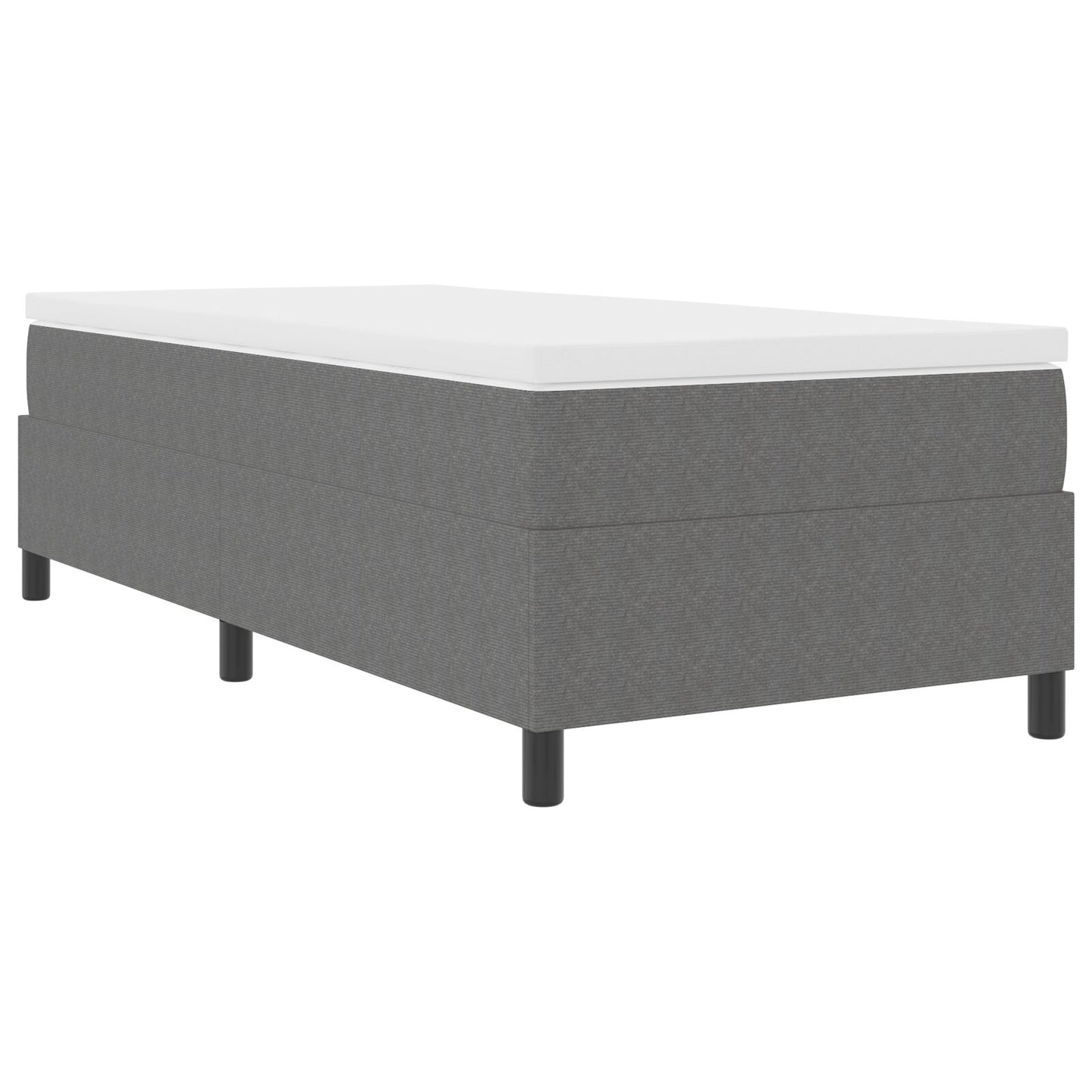 Boxspringbed ribfluweel lichtgrijs Single
