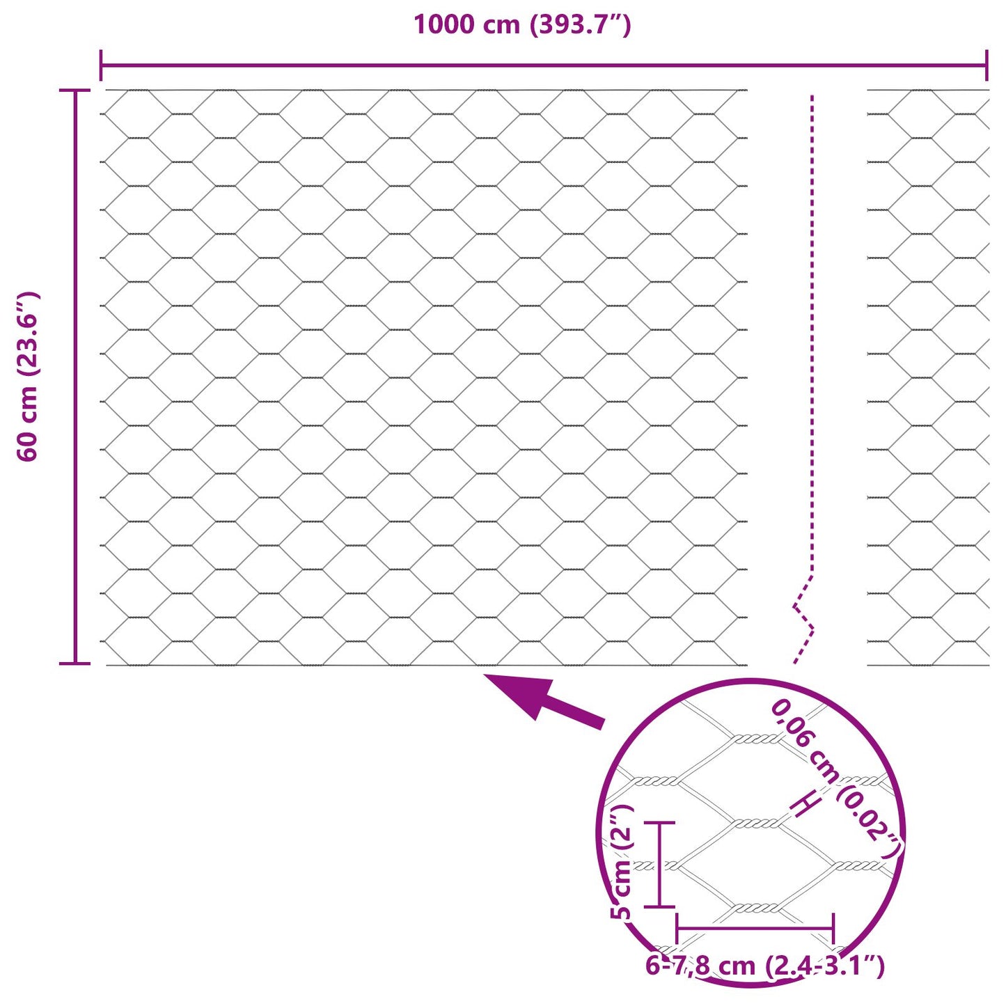 Hek Palen 5 St U-Vorm 60 Cm Gegalvaniseerd Staal, Hexagonaal Hek 0.6X10 M Gegalvaniseerd Staal