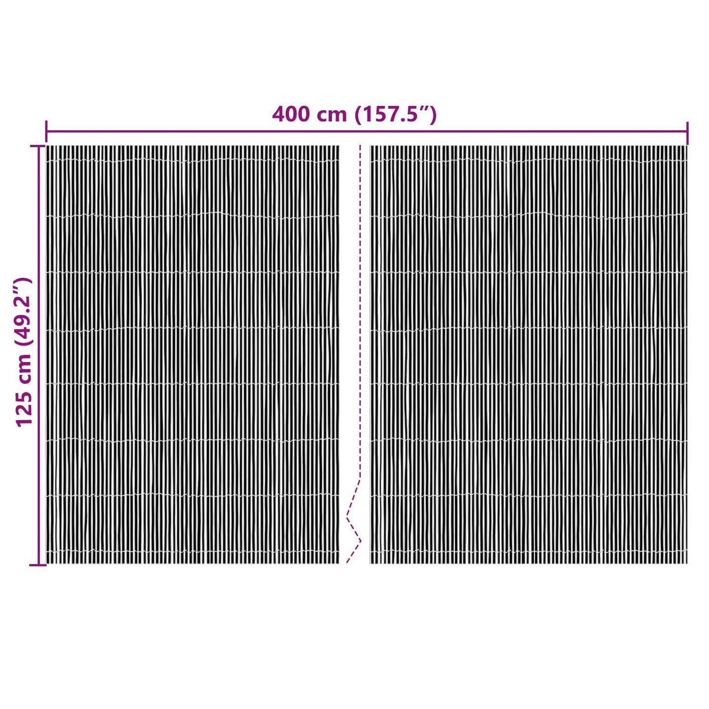 Bamboeschutting 400 x 125 cm