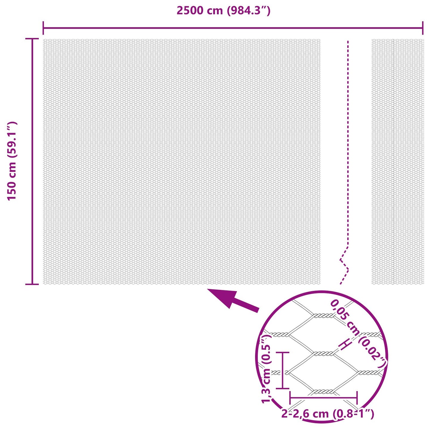 Tuinhek Set Set Van 2 Gegalvaniseerd Staal 25 X 1.5 M Hek