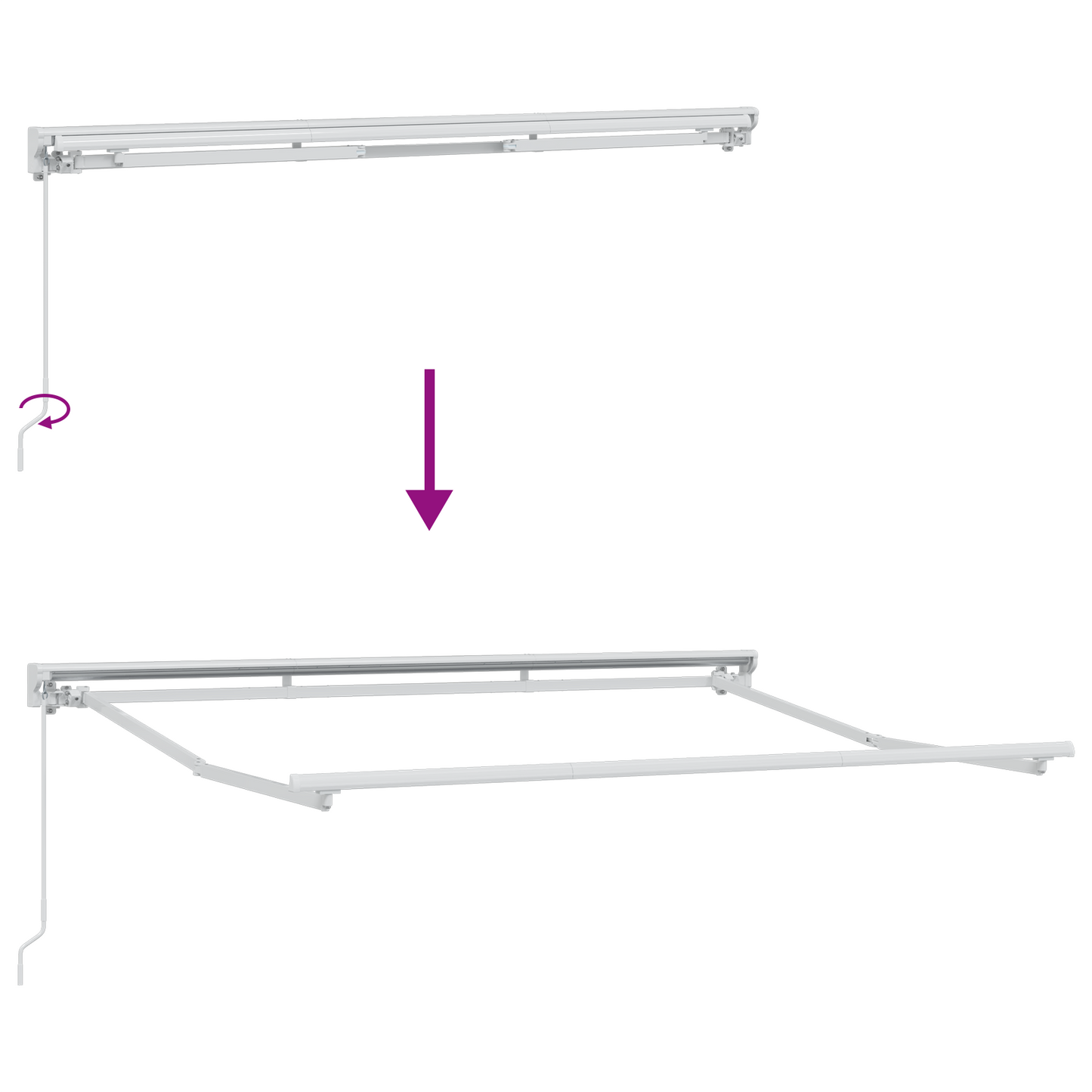 Handmatig Uittrekbaar Ligbed Anthraciet 300x200 cm