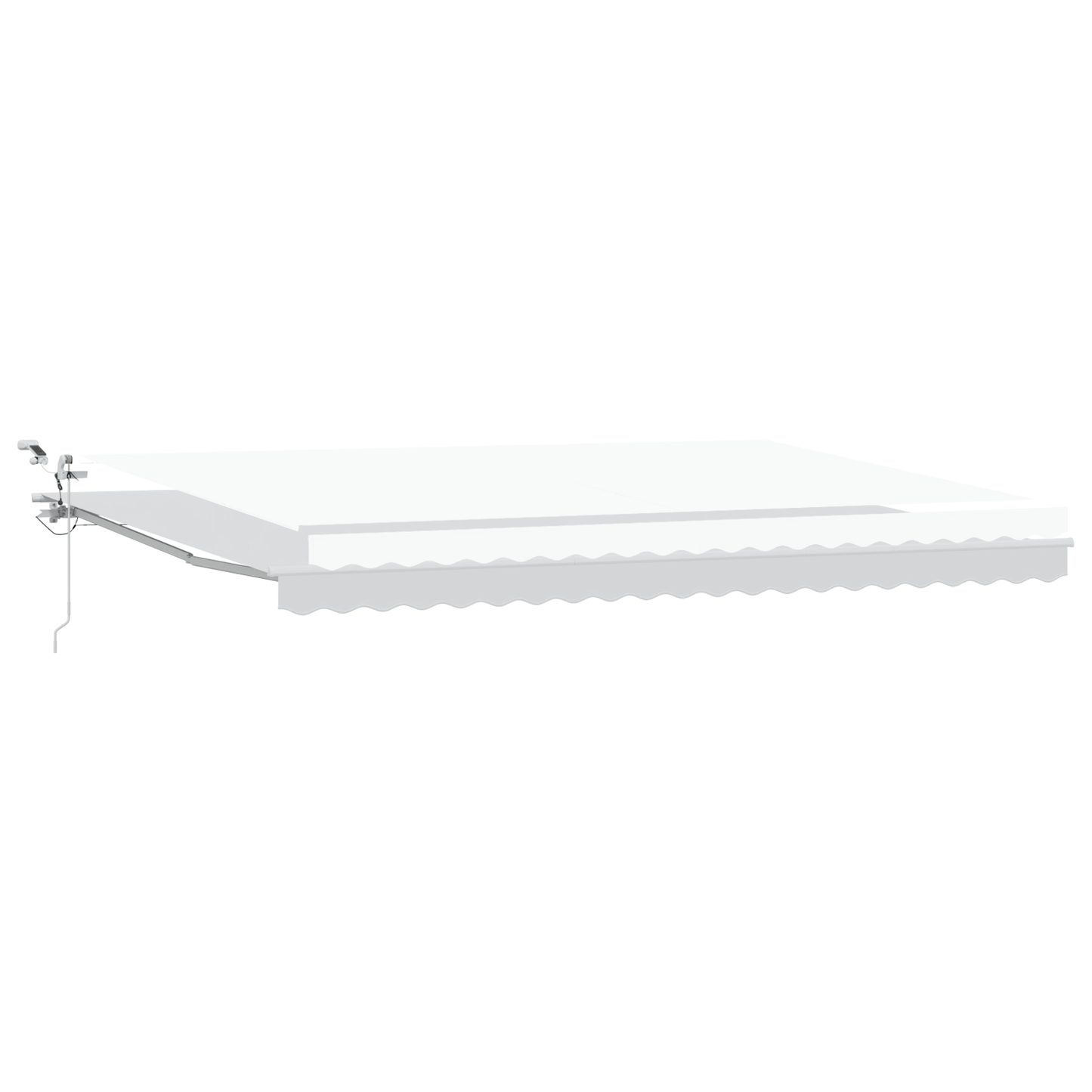 Automatische Inklapbare Luifel met LED Wit 500x350 cm