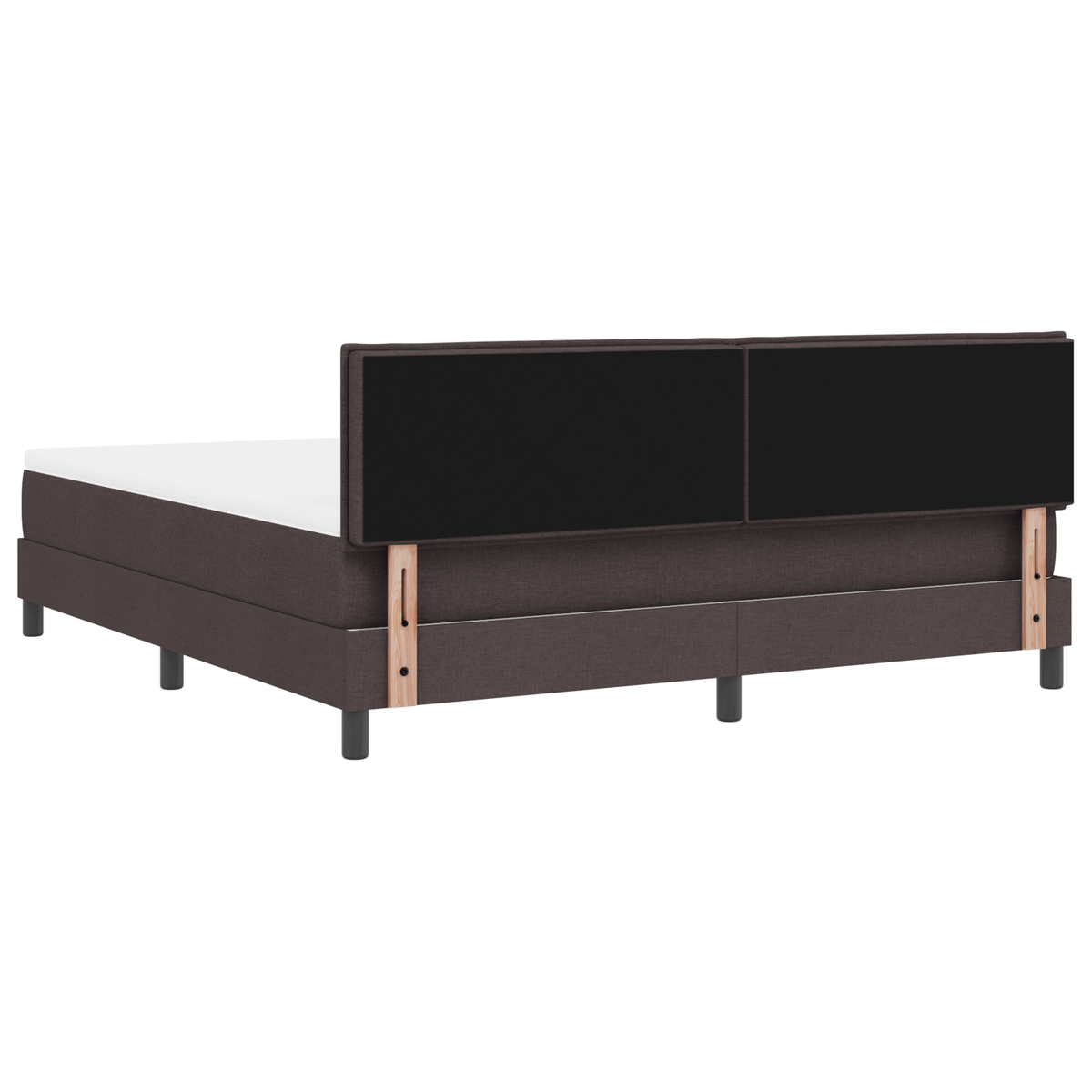 Boxspringbed met matras en LED stof donkerbruin 180x200 cm