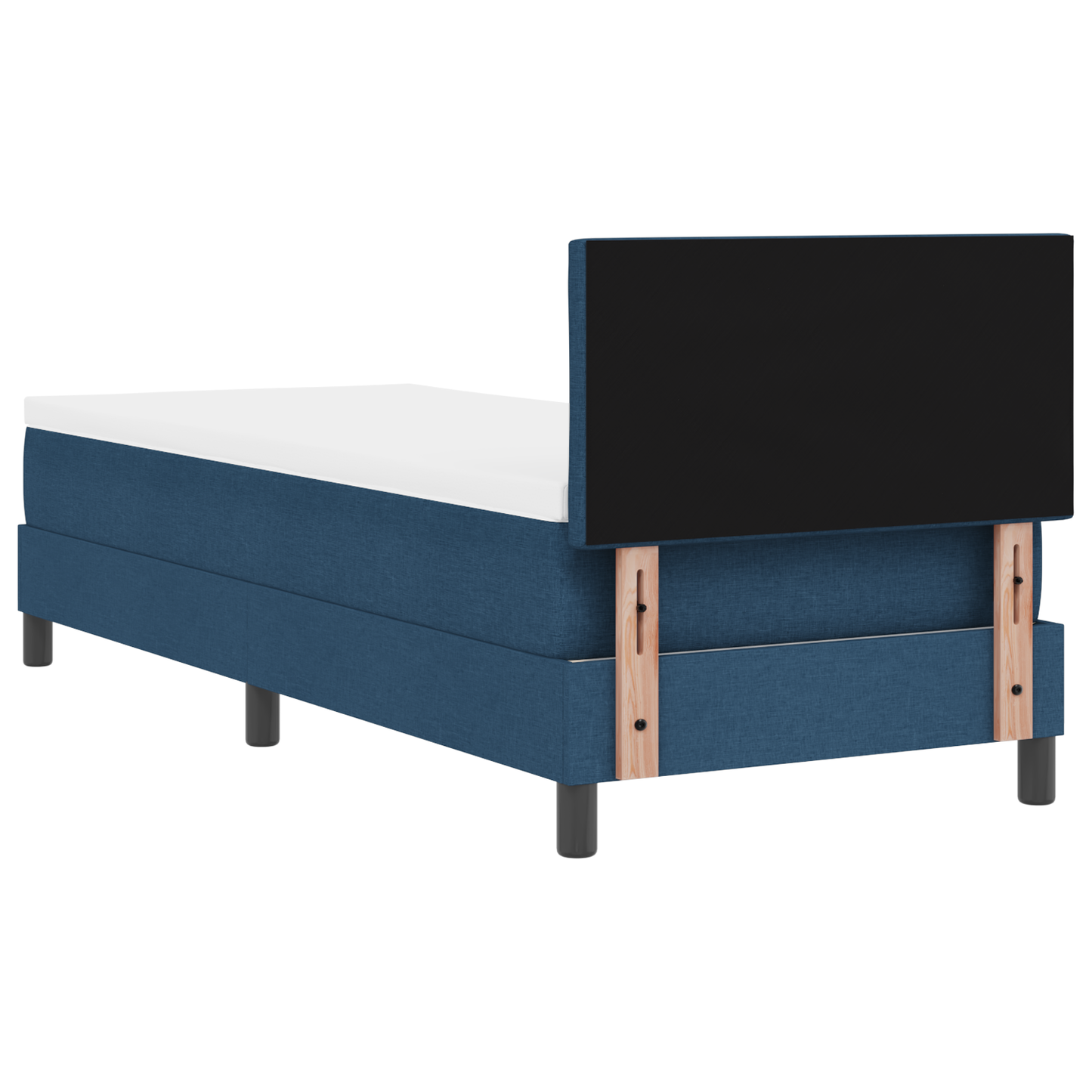 Boxspring Bed met Matras & LED Blauw 80x200 cm Stof