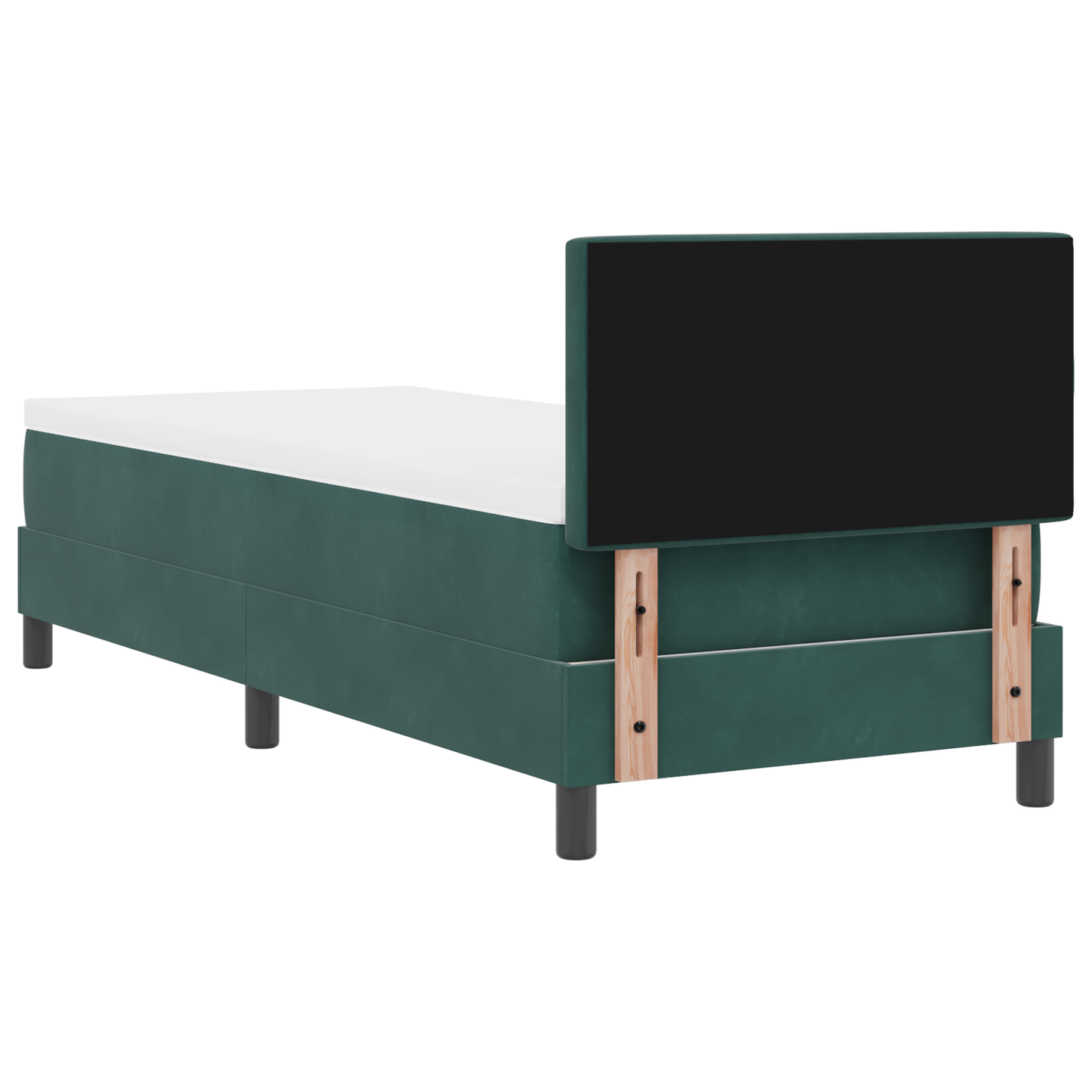 Boxspringbed met matras en LED fluweel donkergroen 80x200 cm