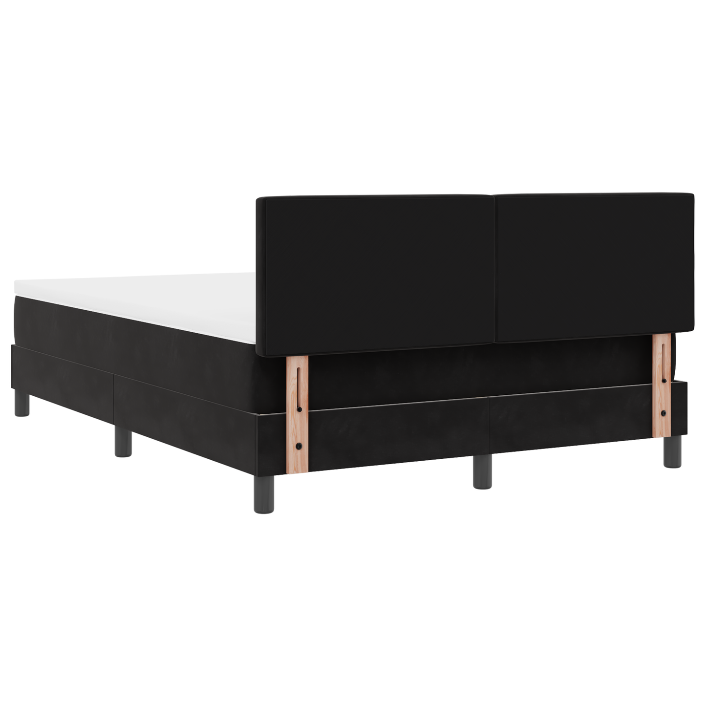 Boxspringbed met matras en LED fluweel zwart 140x200 cm