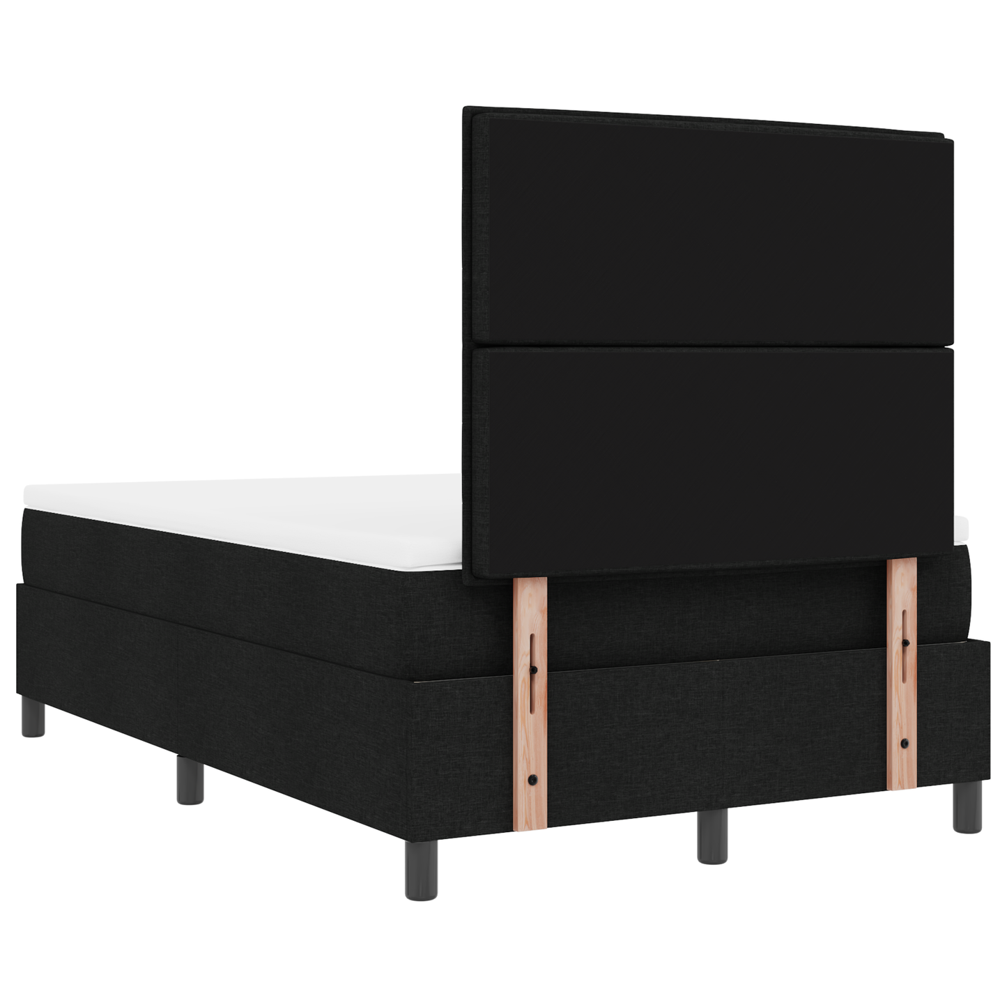 Boxspringbed met matras en LED stof zwart 120x200 cm