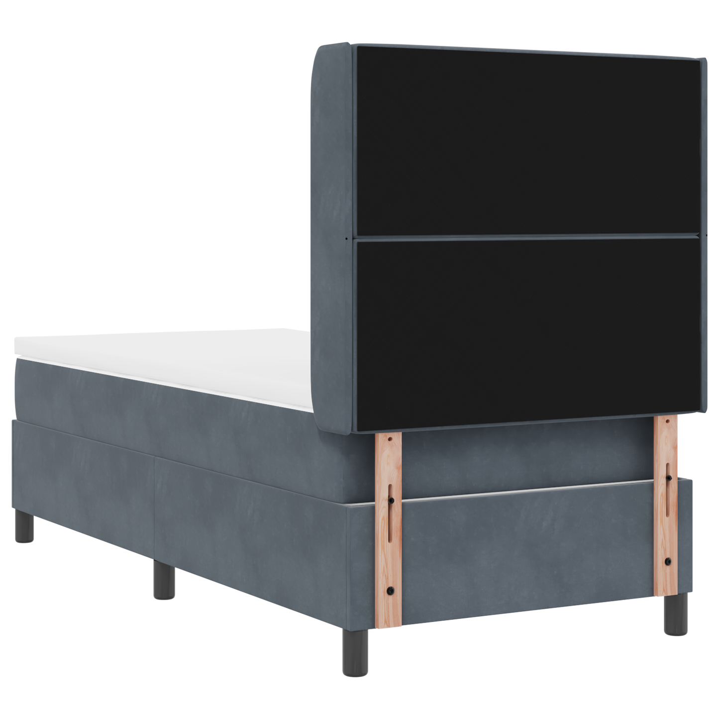 Boxspringbed met matras en LED fluweel donkergrijs 100x200 cm