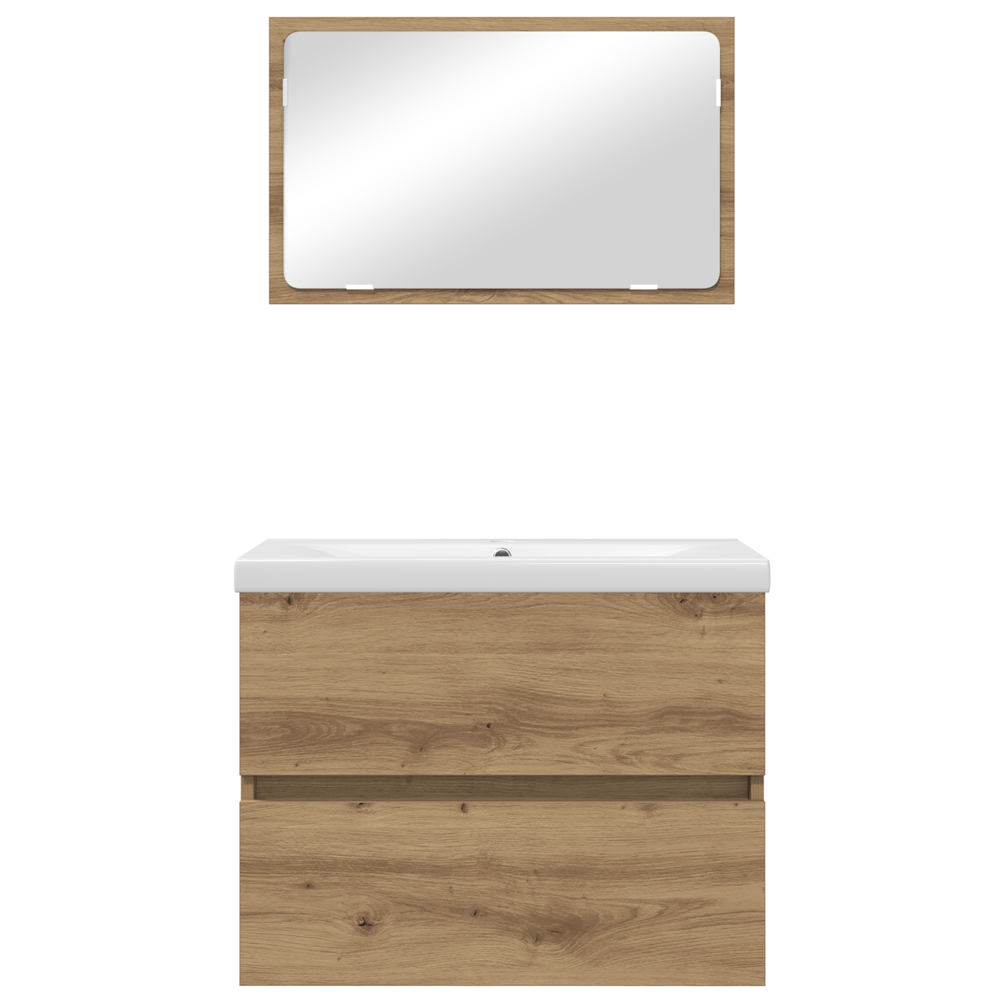 Badkamermeubelset 3 pcs Zwart eiken 60 x 38.5 x 45 cm