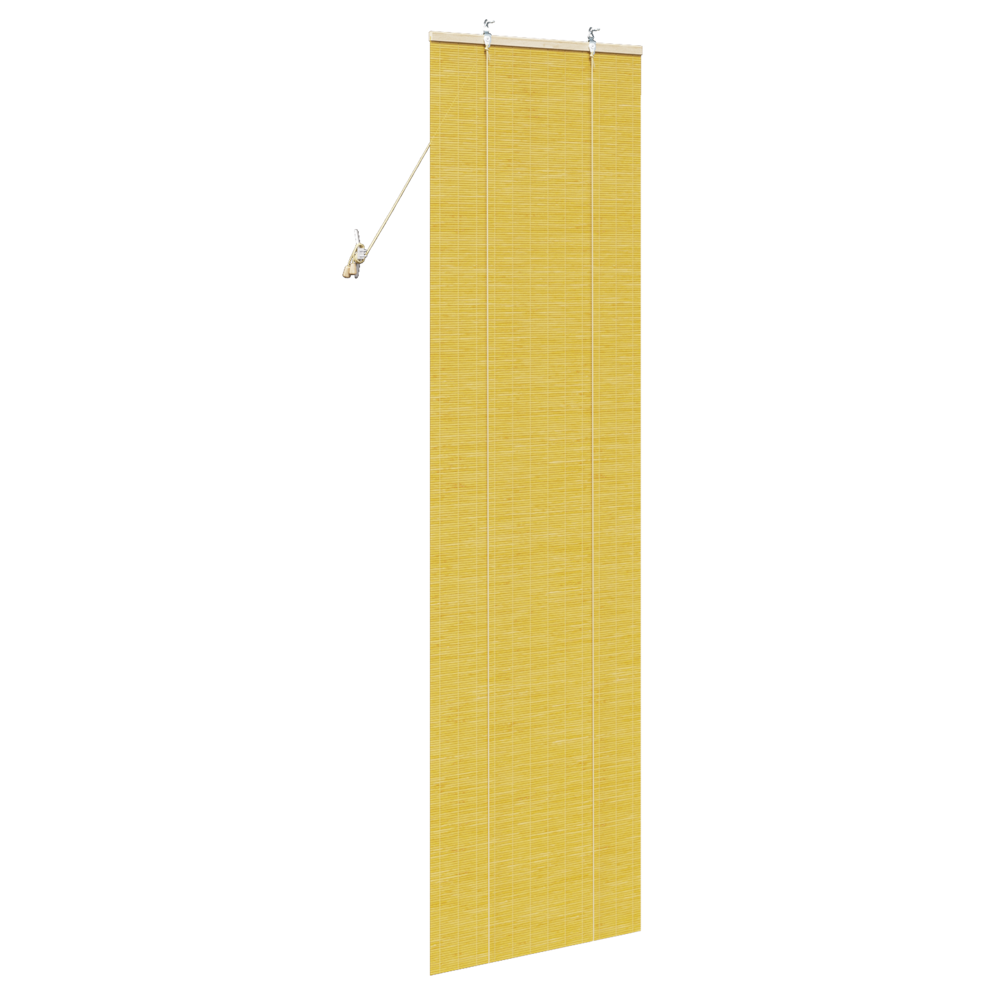 Raambuiten & Gordijnen met gordijnen Geel 60 x 220 cm Bamboe