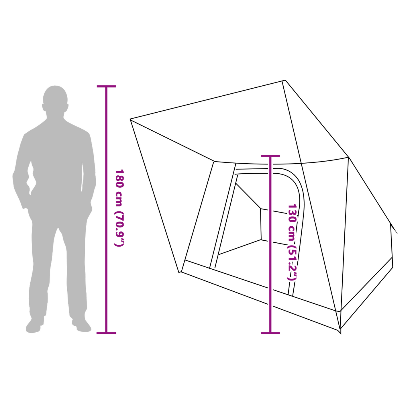 Tent Blauw 223 x 163 x 130 cm