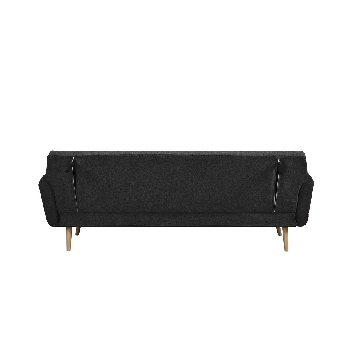 Slaapbank 212x85x79 cm zwart massief berkenhout