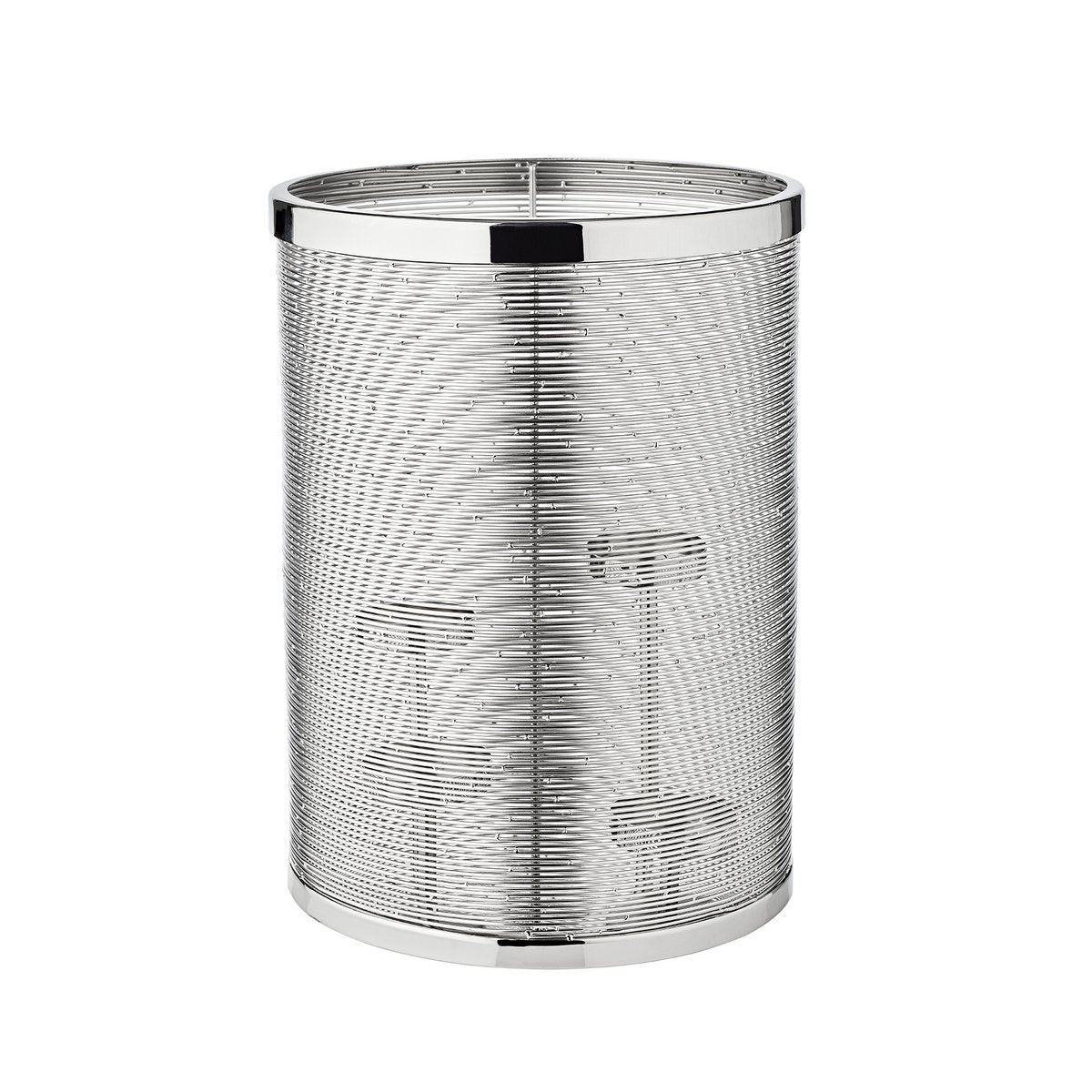 Lantaarn 35 cm zilver glas hout
