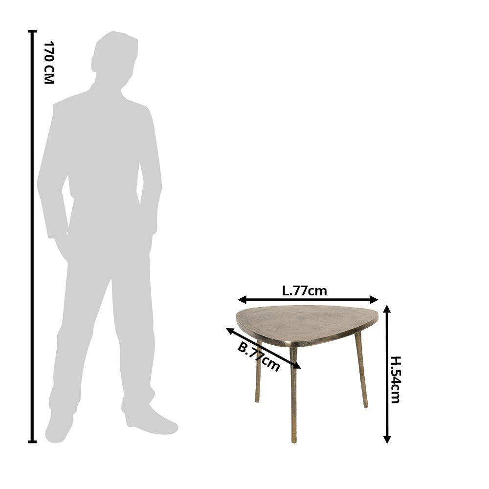 Salontafel 77x77x54 cm goudkleurig aluminium