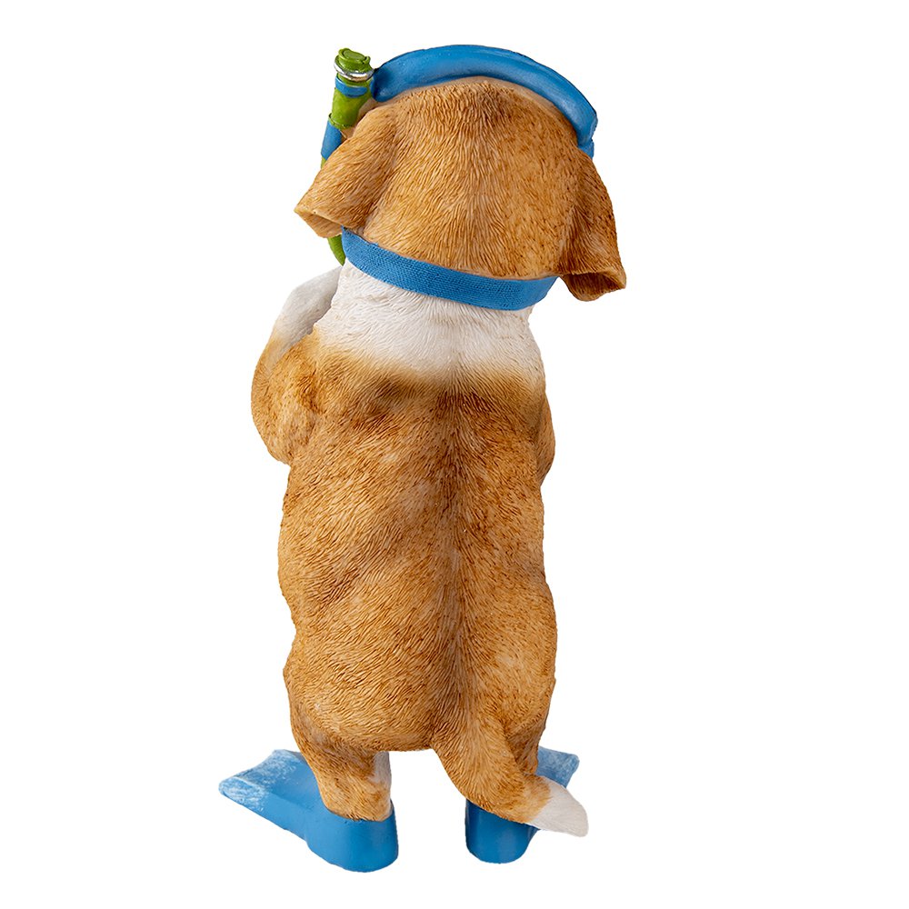 Beeld Hond 11x11x23 cm Bruin Kunststof Woonaccessoires