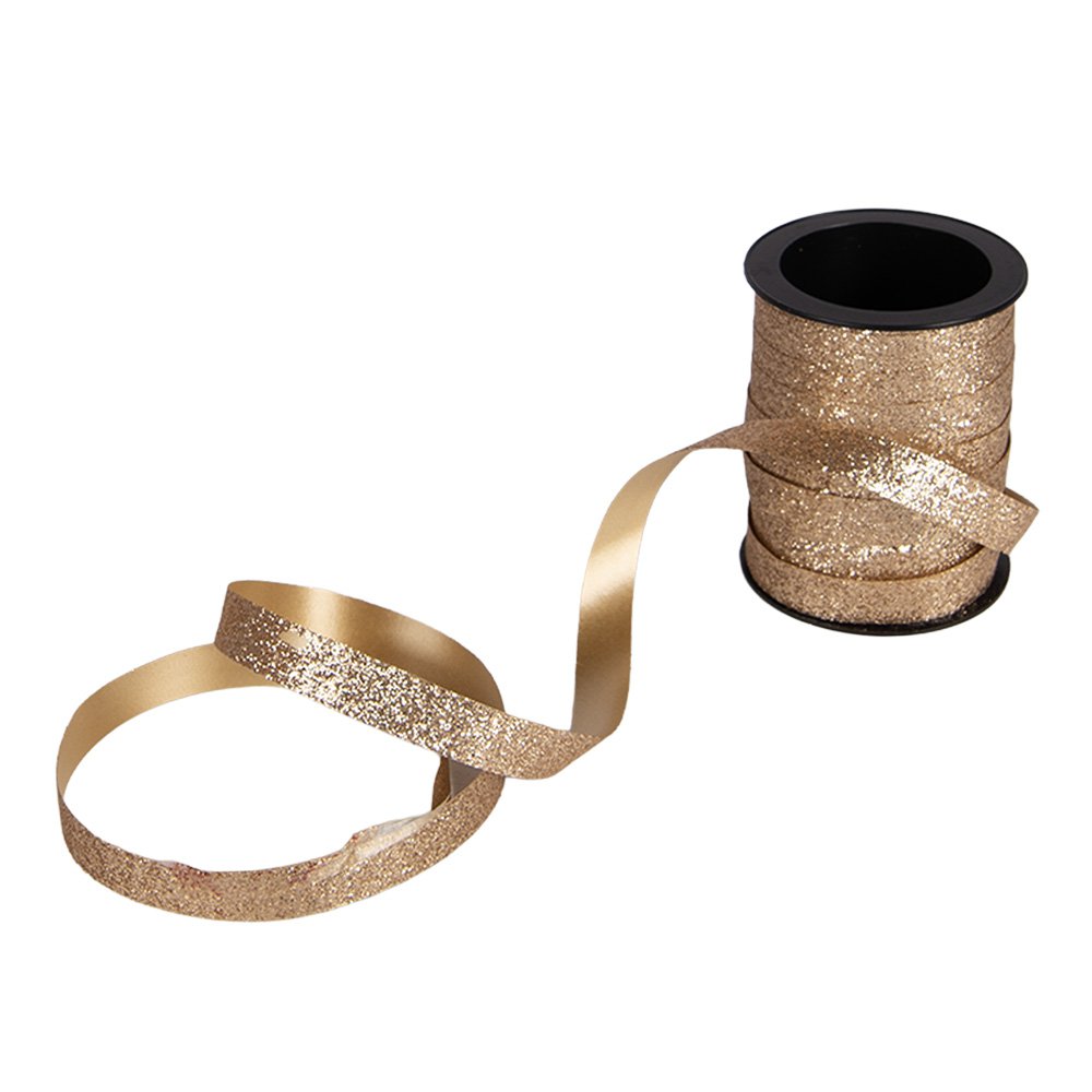 Decorative Ribbon 5x5x15 cm Gold-colored Plastic