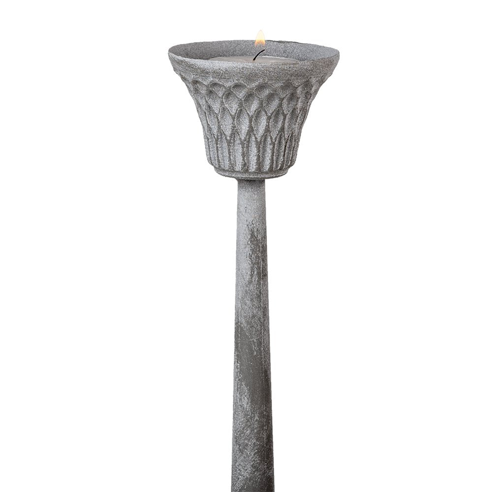 Kandelaar Ø 15x50 cm Zilverkleurig IJzer Kaarsenstandaard