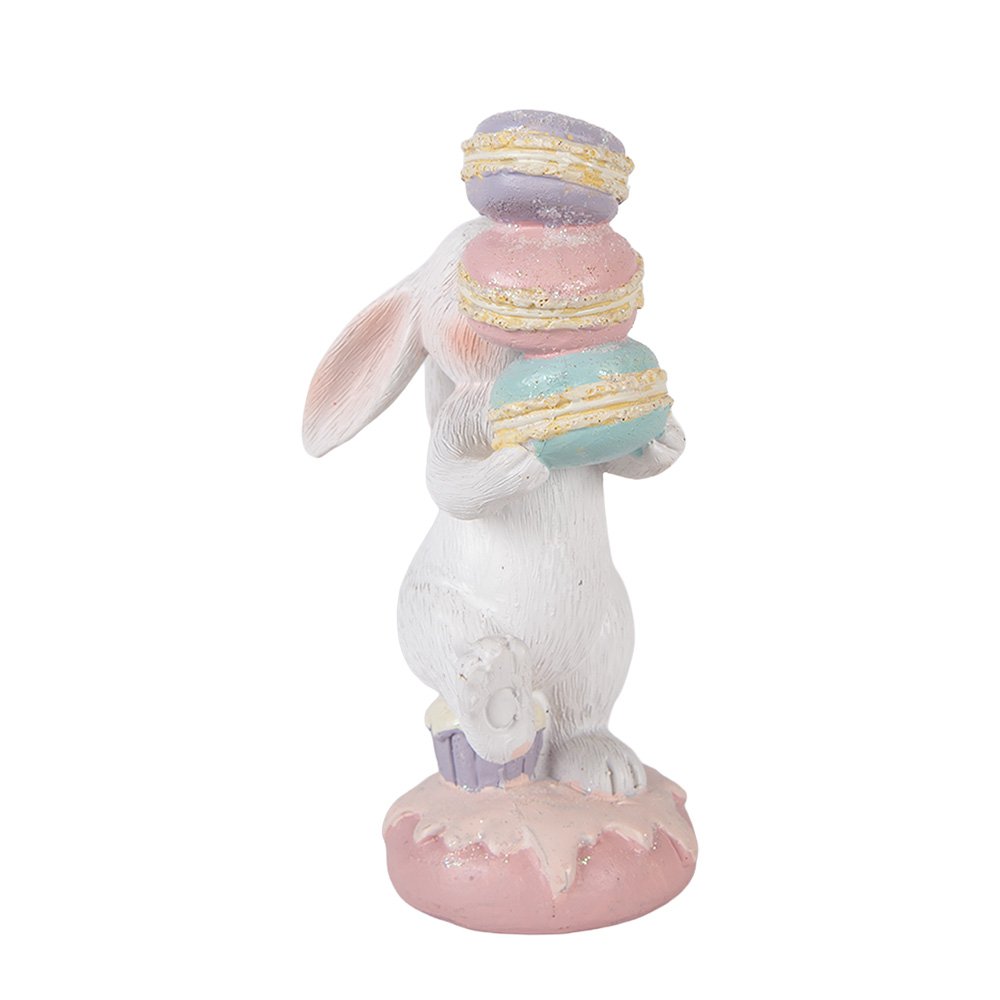 Decoration Figurine Rabbit 8x6x14 cm White Plastic