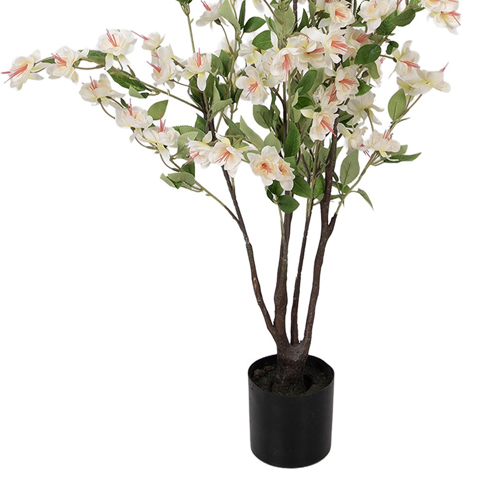 Kunstplant 20x25x105 cm Wit Kunststof