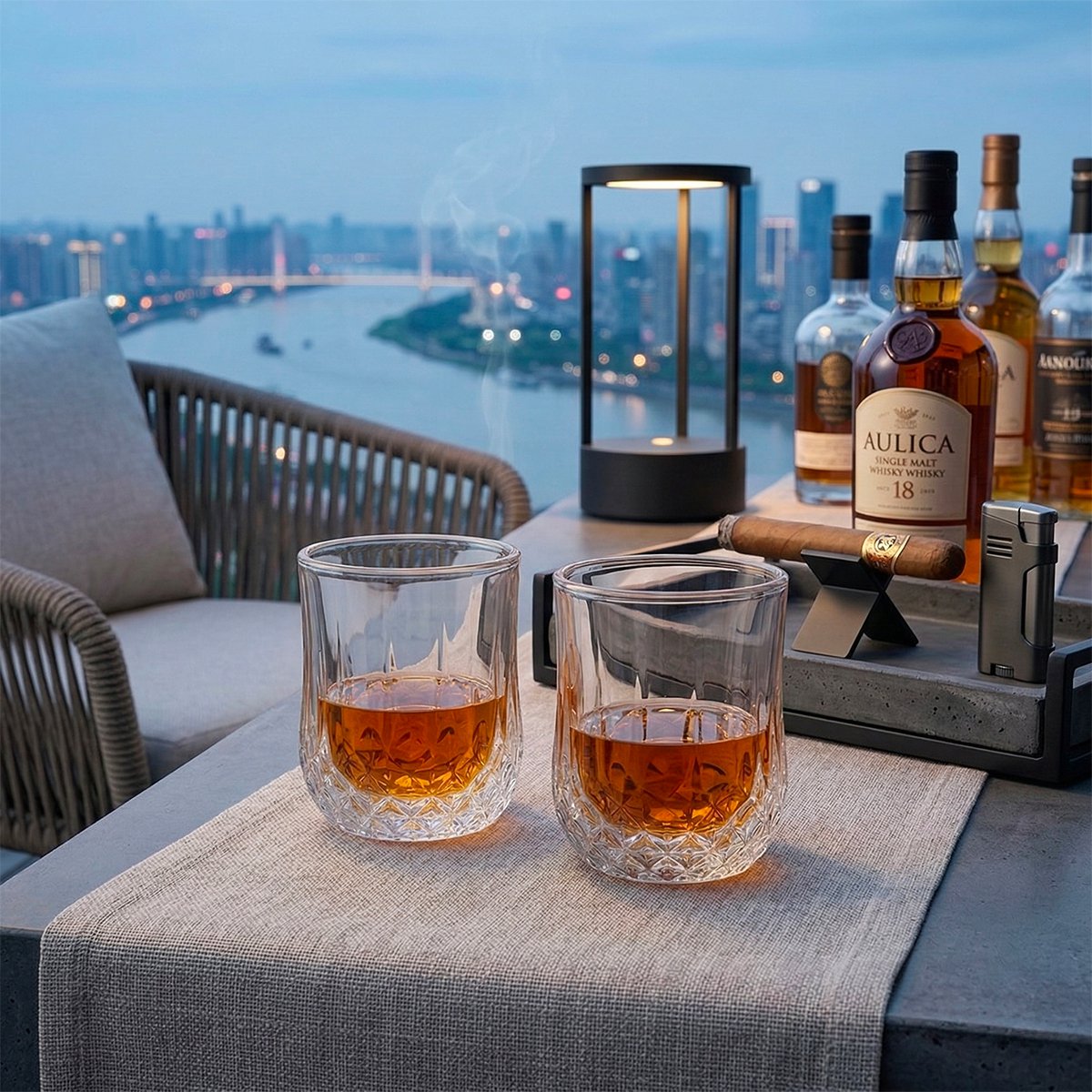 Whiskyglazen set van 2 transparant
