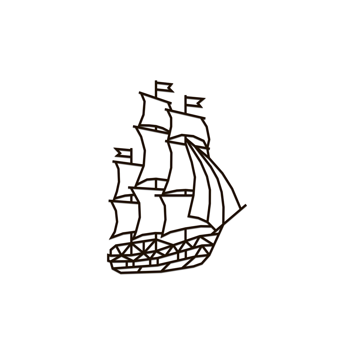 Eco Wood Art (EWA) Wall Puzzle Ship, 1553, 59.7x0.7x82.7cm