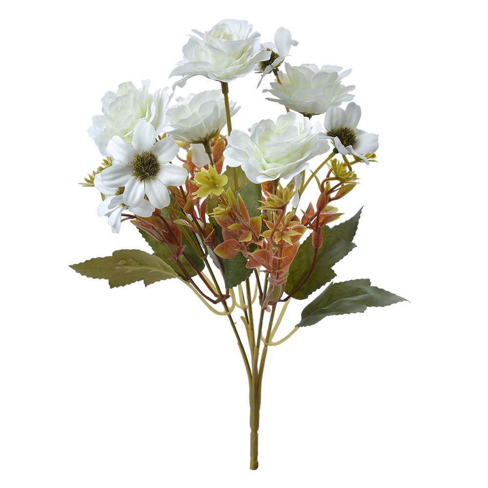 Kunstbloem 29 cm Wit Kunststof