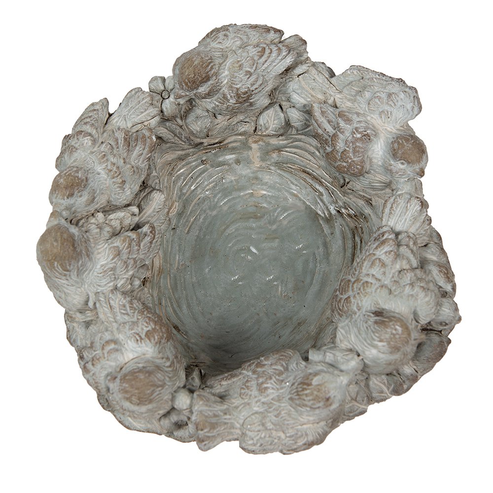 Bloempot Ø 27x12 cm Grijs Steen Plantenpot