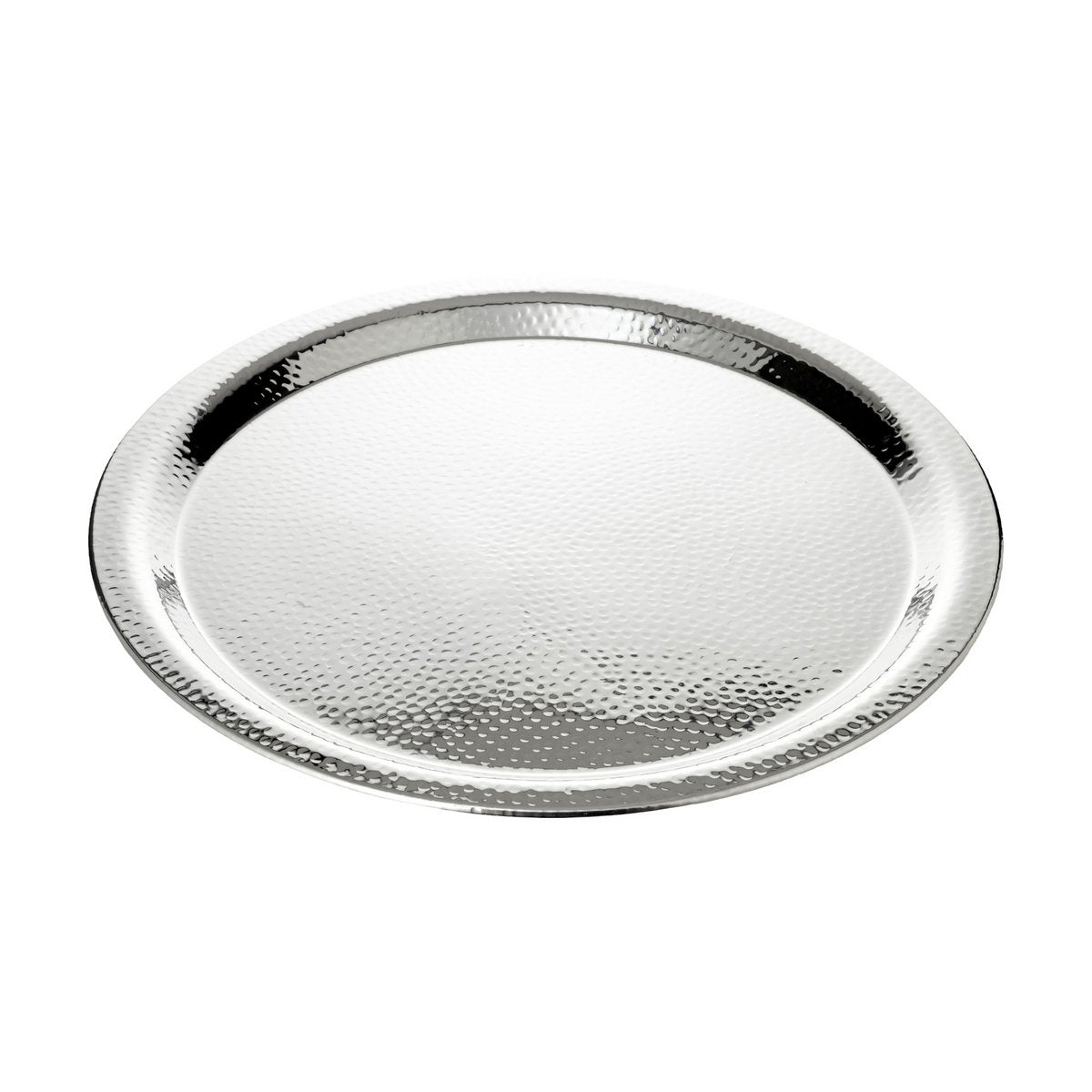 Dienblad rond gehamerd roestvrij staal Ø 44 cm